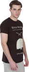 White Kalia Printed Men's Round Neck T-Shirt