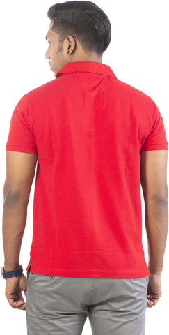 Well on Embroidered Men's Polo Neck T-Shirt