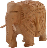 Rajrang Carved Pattern Elephant Showpiece  -  8 cm