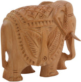 Rajrang Carved Pattern Elephant Showpiece  -  8 cm