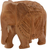 Rajrang Carved Pattern Elephant Showpiece  -  8 cm