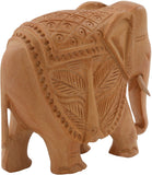Rajrang Carved Pattern Elephant Showpiece  -  8 cm