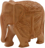 Rajrang Carved Pattern Elephant Showpiece  -  8 cm