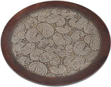 Rajrang Paisley Tray Embossed Wood Tray