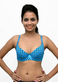 Wolfie Polkadotturqoise105 Women's Push-up Bra