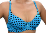 Wolfie Polkadotturqoise105 Women's Push-up Bra