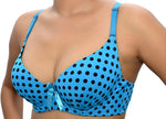 Wolfie Polkadotturqoise105 Women's Push-up Bra