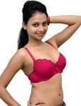 Wolfie RibbonMaroon118 Women's Push-up Bra