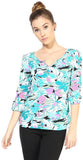 The Vanca Formal 3/4 Sleeve Printed Women's Top
