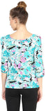 The Vanca Formal 3/4 Sleeve Printed Women's Top