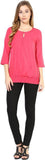 The Vanca Casual 3/4 Sleeve Solid Women's Top