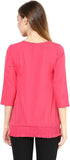The Vanca Casual 3/4 Sleeve Solid Women's Top