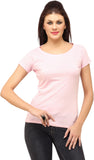 Cation Casual Short Sleeve Solid Women's Top