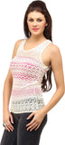 Cation Casual Sleeveless Self Design Women's Top