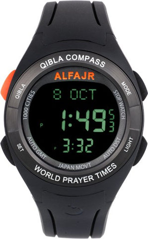 Alfajr WQ18 Qibla Compass Digital Watch  - For Men, Boys, Girls
