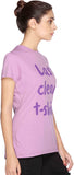 CLUB YORK Printed Women's Round Neck Purple T-Shirt