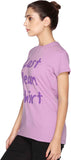 CLUB YORK Printed Women's Round Neck Purple T-Shirt
