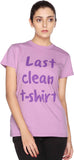 CLUB YORK Printed Women's Round Neck Purple T-Shirt