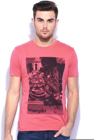 Wrangler Solid Men's Round Neck T-Shirt