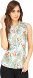 Duvi Women's Floral Print Casual Shirt