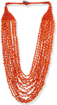 X Gold India Fabric Necklace