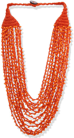 X Gold India Fabric Necklace