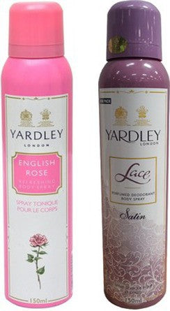 Yardley English Rose and Lace Satin Combo Set