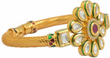 YugshaJewels Brass Ruby, Cubic Zirconia Yellow Gold Bracelet