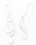 YugshaJewels Sparkling YJE-851 Pearl Sterling Silver Dangle Earring