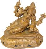 Exotic India Relaxing Ganesha Showpiece  -  11.43 cm