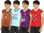 Zippy Printed Boy's V-neck Multicolor T-Shirt