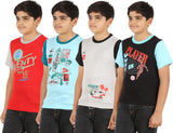 Zippy Printed Boy's Round Neck Multicolor T-Shirt